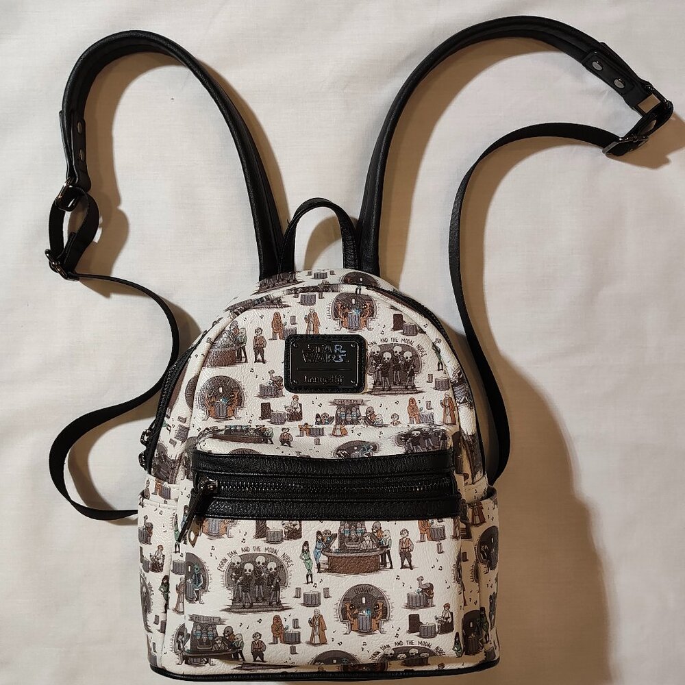 Loungefly Mos Eisley Cantina Mini Backpack XLNT | Star Wars Scene | Faux Leather